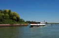 VENICE, ITALY - Jun 19, 2020: Water bus (vaporetto) sailing away from Torcello island in Venice, Italy