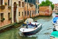 Carabinieri patrol boat in Venice Royalty Free Stock Photo