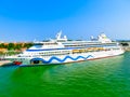 Venice, Italy - June 06, 2015: Cruise liner AIDA Vita docked at the port