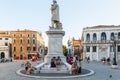 Monument of Niccolo Tommaseo, Palazzo Loredan on San Stefano square in Venice Royalty Free Stock Photo