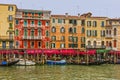 Venice, Italy: Tourist boats on Venice Grand canal Royalty Free Stock Photo