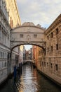 Venice, Italy - June 22, 2023: View of the Bridge of Sighs or Ponte dei Sospiri Royalty Free Stock Photo