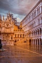 Doges palace courtyard, Venice, Italy Royalty Free Stock Photo