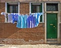 Venice, Italy - Laundry in the sun Royalty Free Stock Photo