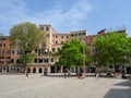 Venice, Italy. The main square of the Jewish quarter Royalty Free Stock Photo