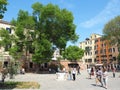 Venice, Italy. The main square of the Jewish quarter Royalty Free Stock Photo