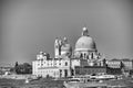 VENICE, ITALY - MAR 23, 2014: City view with landmarks and boats Royalty Free Stock Photo