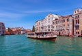 Venice, Italy - March 27, 2019: Beautiful view of the Grand Canal in Venice with Accademia Bridge Ponte dell`Accademia Royalty Free Stock Photo