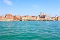 Venice, Italy - March 11, 2012: Beautiful view to Venice from the Venetian Lagoon. Italy, Europe Royalty Free Stock Photo