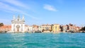 Venice, Italy - March 11, 2012: Beautiful view to Venice from the Venetian Lagoon. Italy, Europe Royalty Free Stock Photo