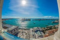Venice panorama Sud from the high of Campanile San Marco tower, Venice, Italy Royalty Free Stock Photo