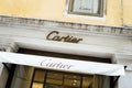 Sign of the Cartier shop in Venice