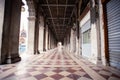 Venice. Arcades of Procuratie Vecchie in Venice on San Marco Square. Italy. Early Morning. Closed