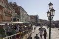 Crowd of people in Riva degli Schiavoni in Venice