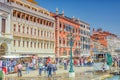 VENICE, ITALY - MAY 12, 2017 : Embankment of the Grand Canal and Royalty Free Stock Photo