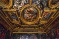 Fragment of the Council Chamber of Ten in the Palace of Doges, Venice Royalty Free Stock Photo