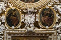 Fragment of the ceiling in the Hall of the Four Doors in the Palace of Doges, Venice Royalty Free Stock Photo