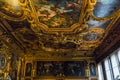 Fragment of the Senate Hall in the Palace of Doges, Venice Royalty Free Stock Photo