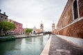 Venice. The Main Gate at the Venetian Arsenal Arsenale di Venezia. Ponte del Paradiso. Canal Rio dell