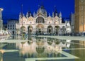 The Patriarchal Cathedral Basilica of Saint Mark at the Piazza San Marco - St Mark`s Square , Venice Italy Royalty Free Stock Photo