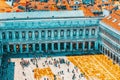 VENICE, ITALY - MAY 12, 2017 :Panoramic view of Venice from the Campanile tower of St. Mark`s Cathedral-  St. Mark`s Square Royalty Free Stock Photo