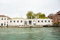 Venice.  The Peggy Guggenheim Museum Collection in Venice. Italy. View on Facade from Grand Canal Royalty Free Stock Photo