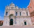Venice, Italy - May 10, 2014: The Scuola Grande di San Marco. Royalty Free Stock Photo