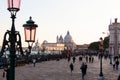 Typical Venice view, basilica of St. Mary of Health on the background