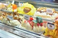 VENICE, ITALY - MAY, 2017: various flavors of gelato ice cream i