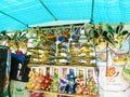 Venice, Italy - May 04, 2017: Vendors stands - profitable and popular form of sales traditional souvenirs and gifts like