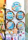 Venice, Italy - May 04, 2017: Vendors stands - profitable and popular form of sales traditional souvenirs and gifts like