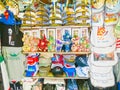 Venice, Italy - May 04, 2017: Vendors stands - profitable and popular form of sales traditional souvenirs and gifts like