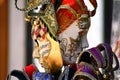 Venice, Italy - 10 May, 2021: Venetian carnival masks, souvenir shop on a street of Venice, Veneto, Italy Royalty Free Stock Photo