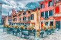 VENICE, ITALY - MAY 12, 2017 : View of the most beautiful places of Venice, narrow streets, houses, city squares. Italy