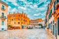 VENICE, ITALY - MAY 11, 2017 : View of the most beautiful places of Venice, narrow streets, houses, city squares. Italy