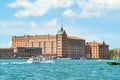 View over the Grand Canal in Venice with Hilton Molino Stucky Venice Hotel