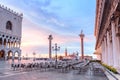 Venice, Italy. Morning in Venice, San Marco Square. inscription in Italian: gondola service Royalty Free Stock Photo