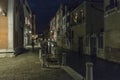 Venice in Italy at night Royalty Free Stock Photo