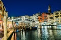 Night view of the Rialto bridge Royalty Free Stock Photo