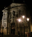 Venice, Italy, nocturnal view of San Stae church from Grand Canal Royalty Free Stock Photo