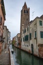 Venice, Italy - 14 Nov, 2022: Architecture along the Ventian Canals Royalty Free Stock Photo