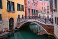 Venice, Italy - 15 Nov, 2022: Bridge over Venetian canals Royalty Free Stock Photo