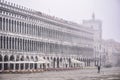 Venice, Italy - 15 Nov, 2022: Early morning in Piazza San Marco Royalty Free Stock Photo