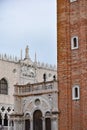 Venice, Italy - 15 Nov, 2022: Exterior of the Doge's Palace and Piazza San Marco Royalty Free Stock Photo