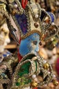 VENICE, ITALY - NOVEMBER 26, 2011: Colorful Venetian masks in the souvenir shop Royalty Free Stock Photo