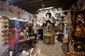 Interior of souvenir shop, Venetian masks for sale