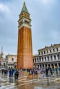 Saint Marks Campanile, the bell tower of St Marks Basilica Church in San Marco Square, Venice, Italy Royalty Free Stock Photo