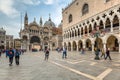 Venice, Italy - October 24, 2019: Amazing architecture of the Doges Palace on the San Marco square of Venice, Italy Royalty Free Stock Photo