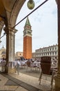 Venice, Italy - October 24, 2019: Amazing architecture of the Piazza San Marco square with Basilica of Saint Mark in Venice city, Royalty Free Stock Photo