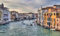 The Grand Canal in the evening in Venice, Italy